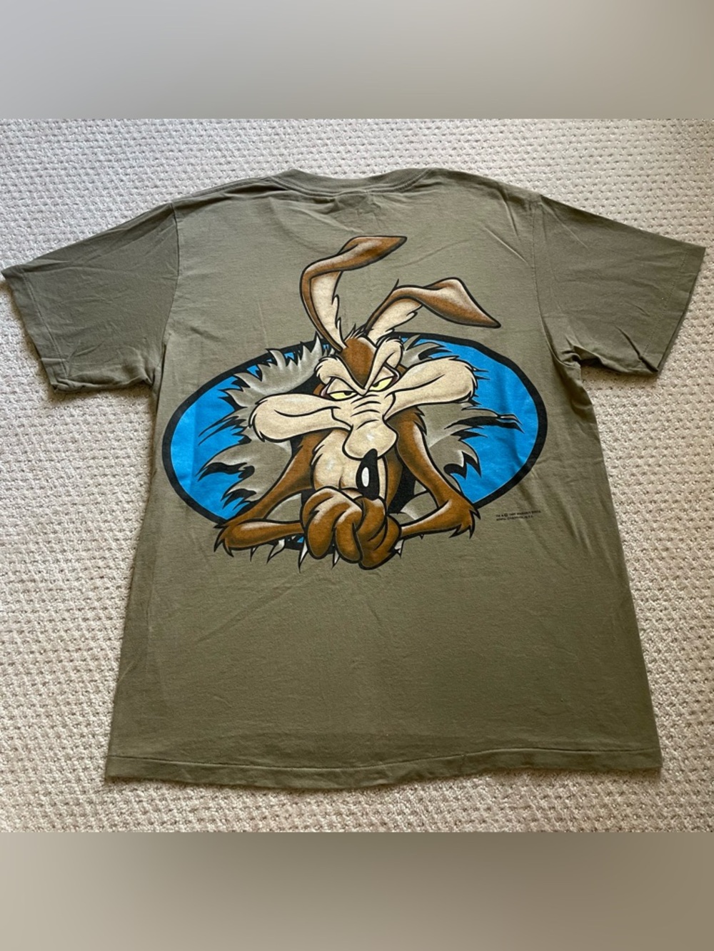 Warner Bros. Olive Green Wile E. Coyote Graphic Tee